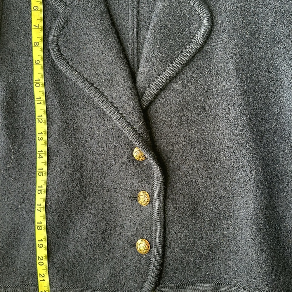 Carroll Reed 100% Wool Blue button down Long sleeve sweater jacket size 8 - Picture 11 of 16